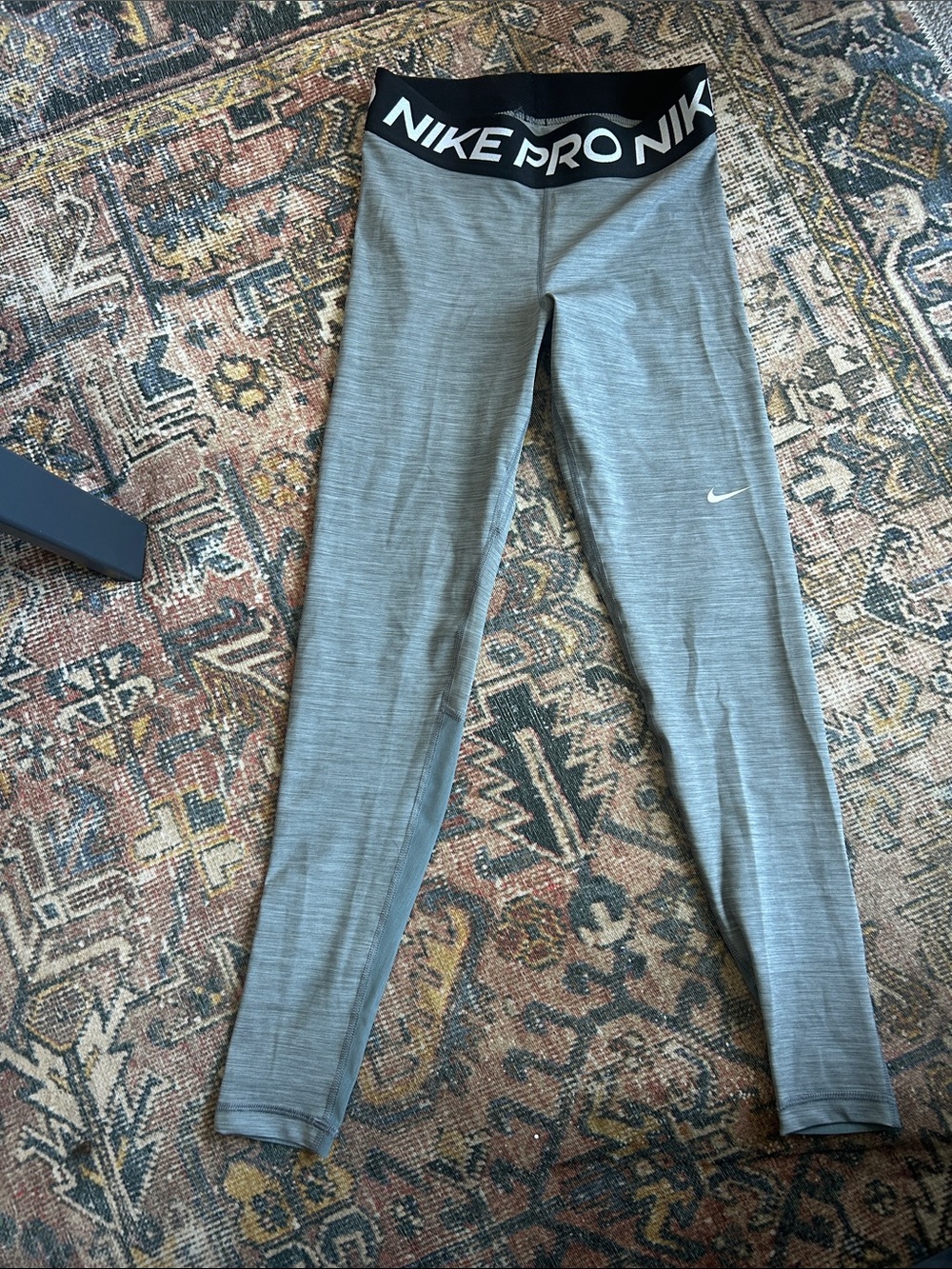 Nike Pro Gray Logo Performance Leggings